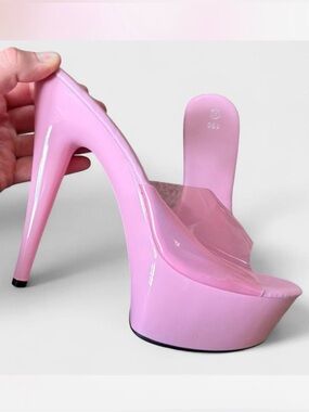 Bubblegum Pink Stiletto Platform Heels Size 43 / 11